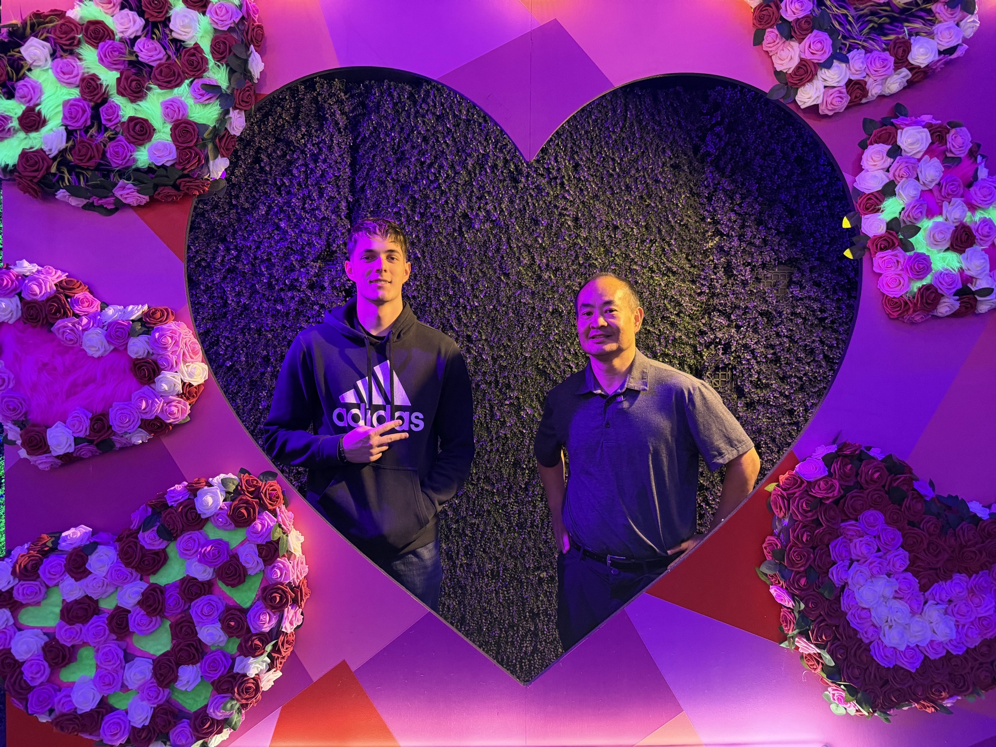 Elias and Dennis at a Las Vegas art installation